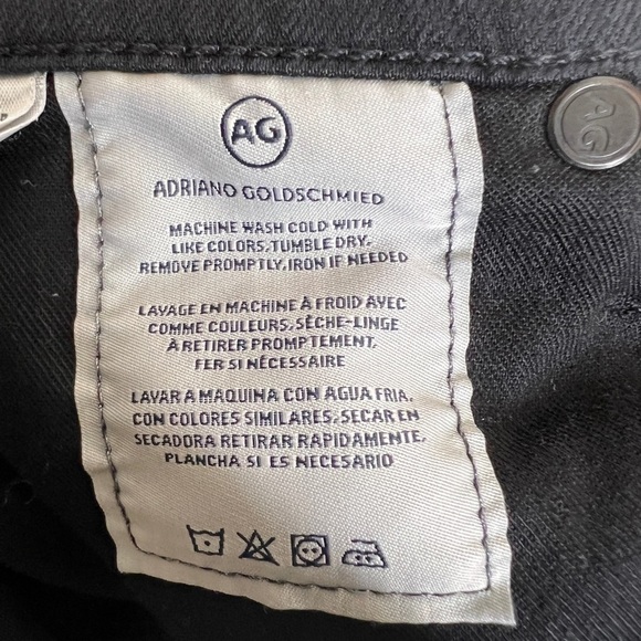 Adriano Goldschmied Black Denim The Prima Jeans Cigarette Leg Denim Women’s 29R - Picture 14 of 16